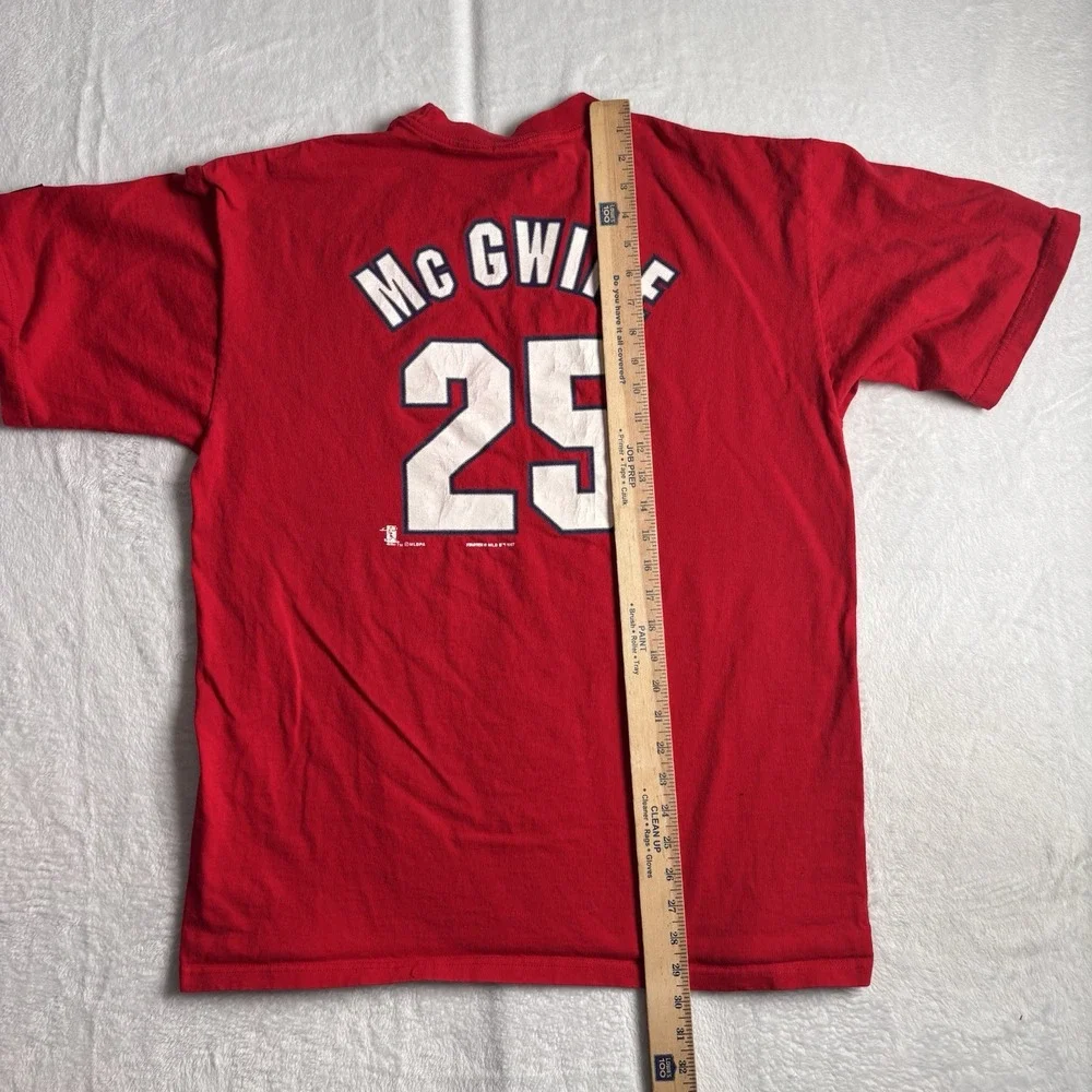 VTG Starter St. Louis Cardinals McGwire 1997 Red Short Sleeve Shirt Men's L *